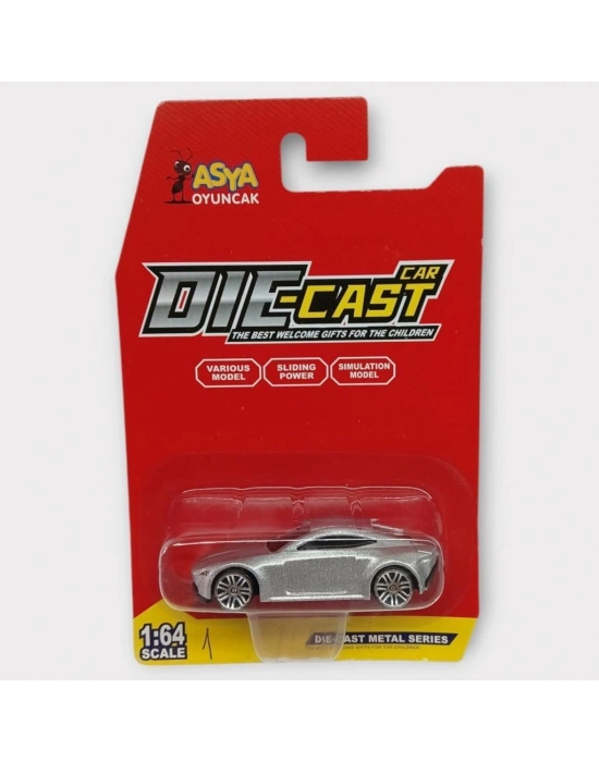 Metal Mini Arabalar  8 cm - Gri - 1