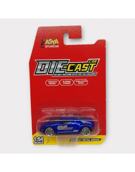 Metal Mini Arabalar  8 cm - Mavi - 2