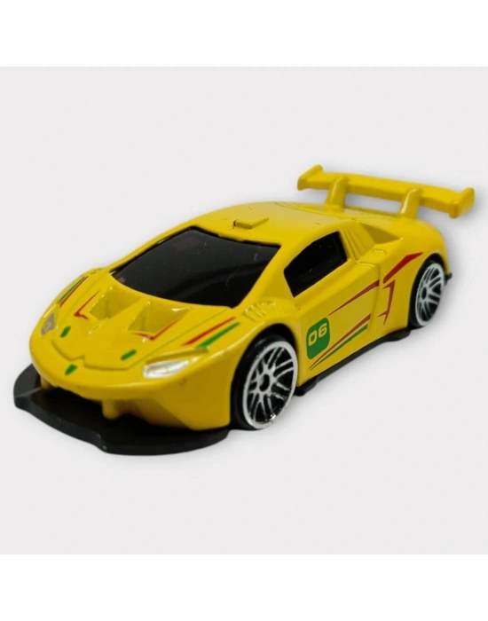 Metal Mini Arabalar  8 cm - Sarı - 1