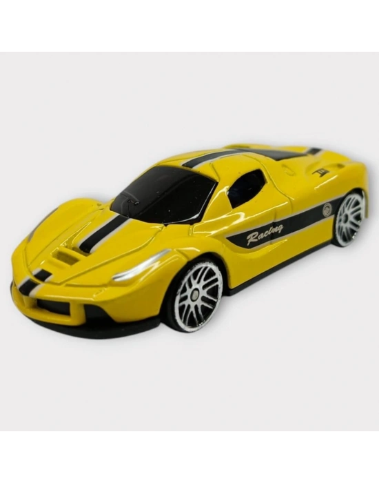 Metal Mini Arabalar  8 cm - Sarı - 3