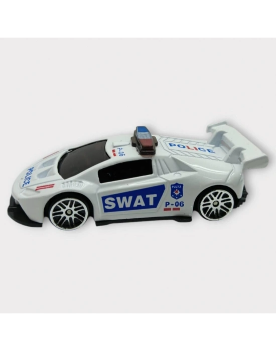 Metal Mini Polis Arabası  8 cm - Polis - 3