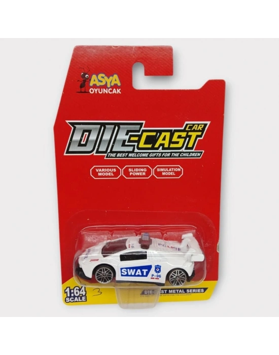 Metal Mini Polis Arabası  8 cm - Polis - 3