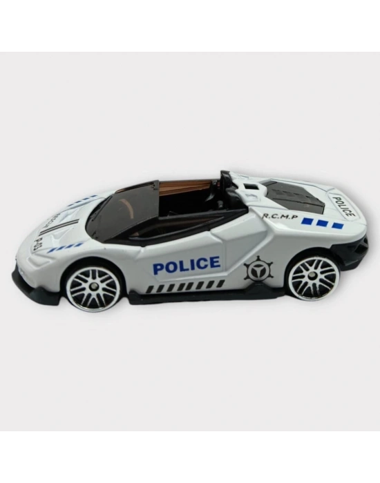 Metal Mini Polis Arabası  8 cm - Polis - 6