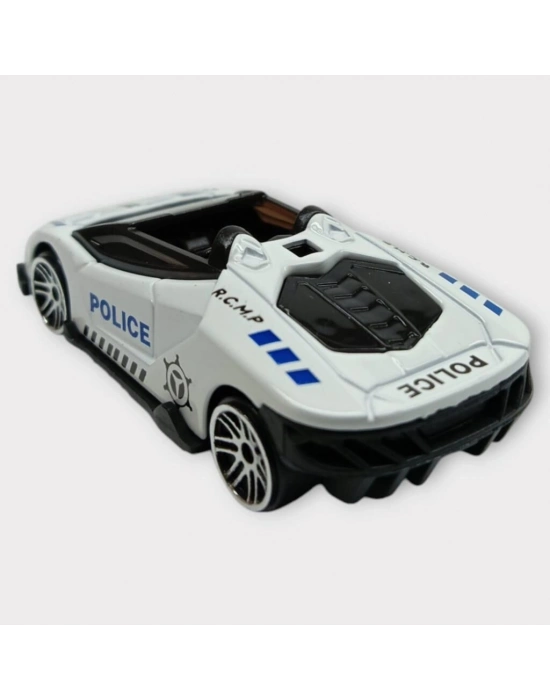 Metal Mini Polis Arabası  8 cm - Polis - 6