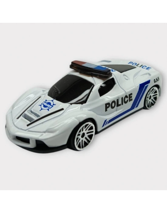 Metal Mini Polis Arabası  8 cm - Polis - 7
