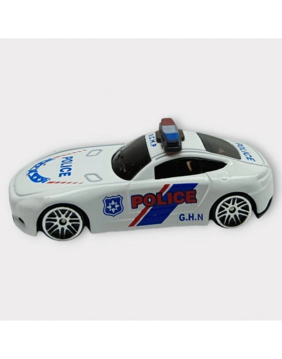 Metal Mini Polis Arabası  8 cm - Polis - 8