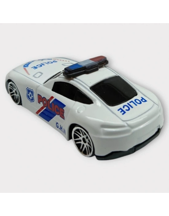 Metal Mini Polis Arabası  8 cm - Polis - 8