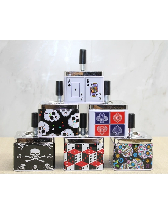 Metal Renkli Basmalı Küllük