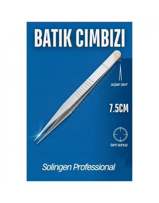 Engithalat Micro İnce Uçlu Batık Cımbızı Kirpik Cımbızı Solingen Professional