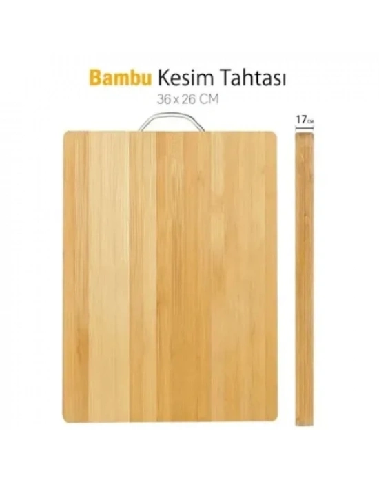 Metal Saplı Bambu Kesim Panosu