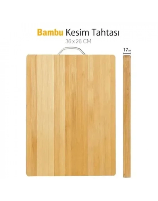 Metal Saplı Bambu Kesim Panosu