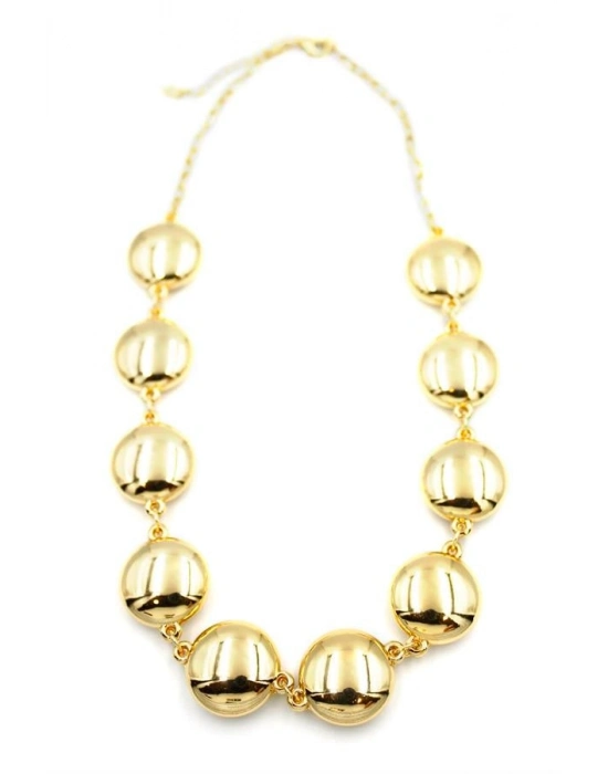 Metal Şekilli Kolye - Altın