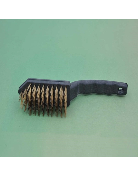 ®  Metal Tel Fırça Plastik Saplı Pas Kir Sökme Temizleme Fırçası