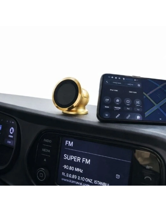 Metal Telefon Tutucu Torpidoya Yapışan Mıknatıslı