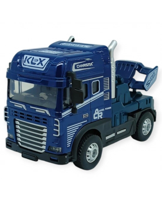 Metal Tır 1:24 - Sesli Işıklı Tır 13 cm - Lacivert