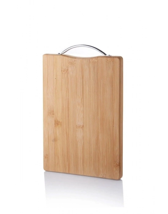 Metal Tutacaklı Lüx Bambu Kesme Tahtası 30cm X20cmx1.8cm