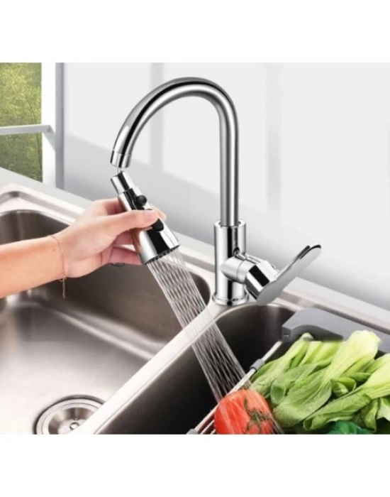 Metalik Musluk Başlığı 3 Fonksiyon