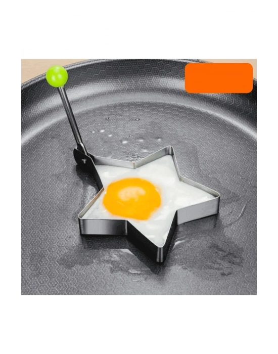 Metalik Yıldız Şeklinde Metal Omlet Yumurta Ve Krep Kalıpları