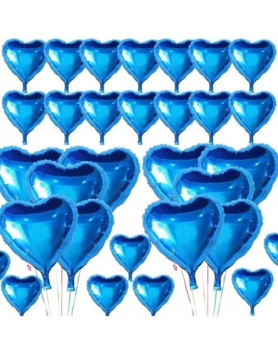Metalize Mavi Kalp Folyo Balon