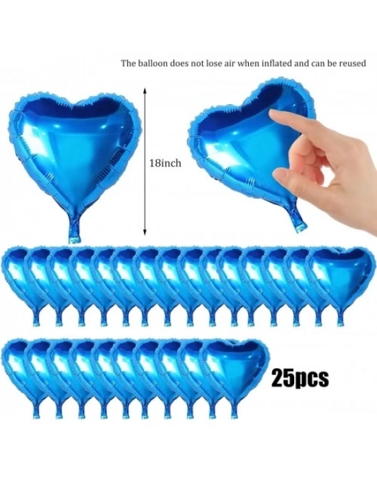 Metalize Mavi Kalp Folyo Balon