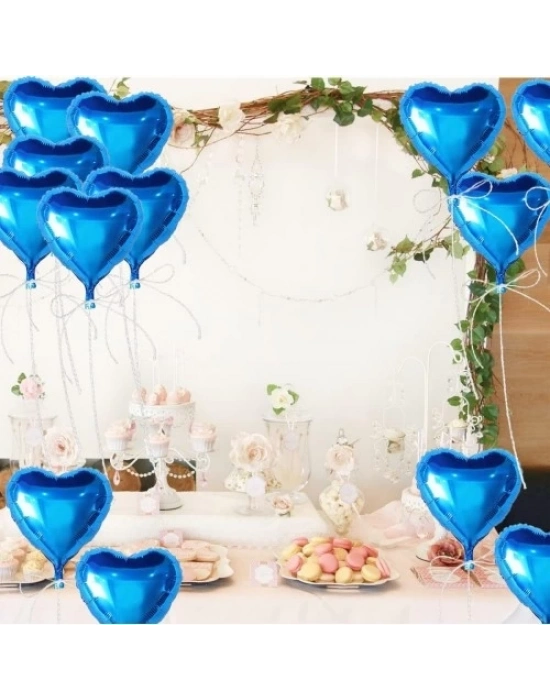 Metalize Mavi Kalp Folyo Balon