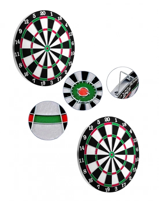 ® 12 İnç Dart Tahtası 4 Adet Metal Uçlu Dart Oku Kolay Montajlı