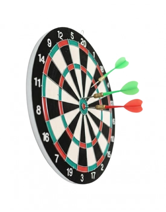 ® 15 İnç Dart Tahtası Seti Dayanıklı Yapı 4 Metal Dart Oku