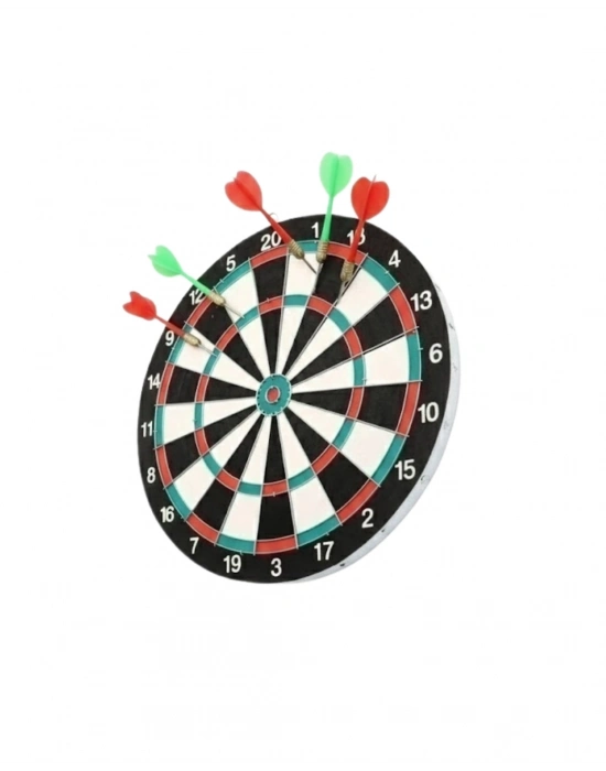 ® 17 İnç Dart Tahtası Şık Tasarım Dayanıklı Yapı ve Dart Oku Hediyeli