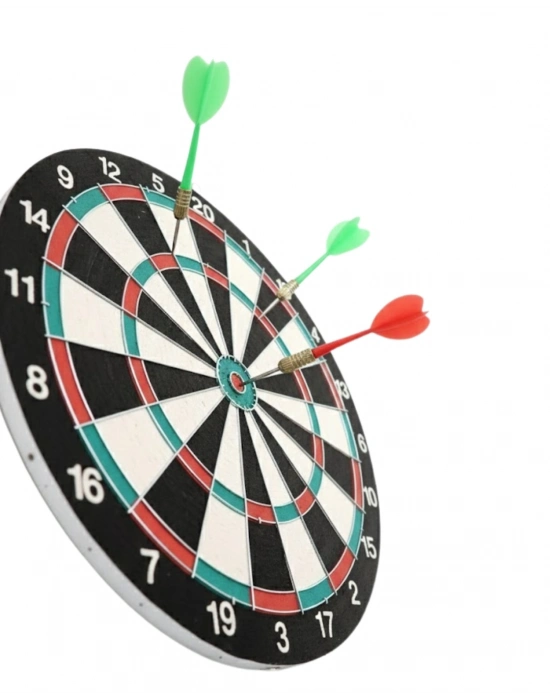 ® 17 İnç Profesyonel Dart Tahtası Dayanıklı Yapı ve 4 Metal Dart Oku
