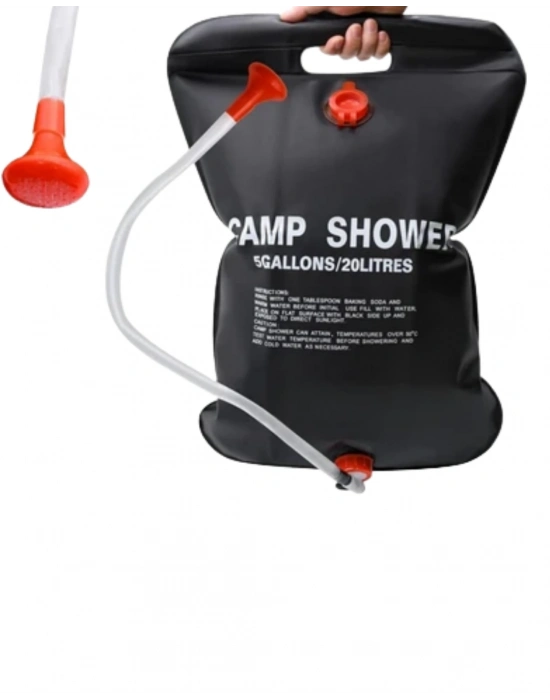 ® 20 Litre Güneş Enerjili Kamp Duşu PVC Dayanıklı Taşınabilir Duş Torbası