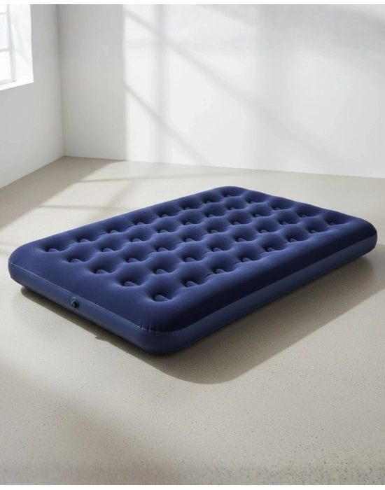 ® Çift Kişilik Şişme Yatak Dayanıklı Vinil Kamp ve Misafir Kullanımına Uygun