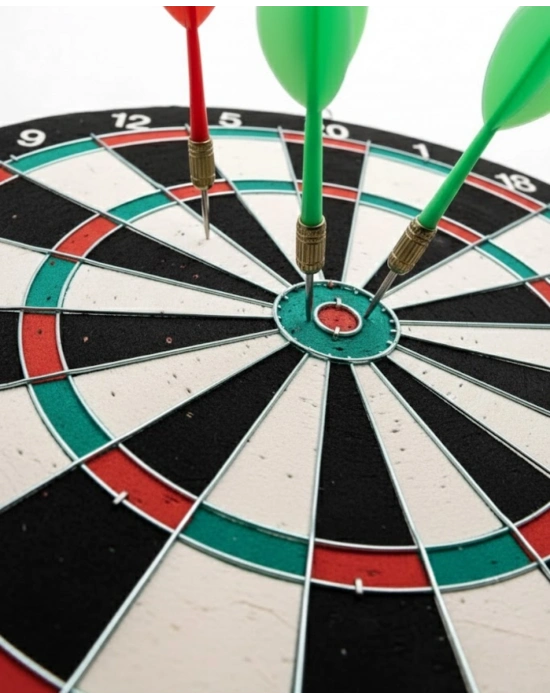 ® Ev ve Oyun Alanları İçin 15 İnç Dart Tahtası 4 Dart Oku Dahil