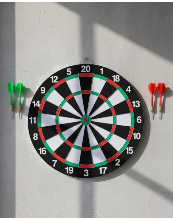 ® Ev ve Oyun Alanları İçin Dart Tahtası 12 İnç 4 Dart Oku Dahil
