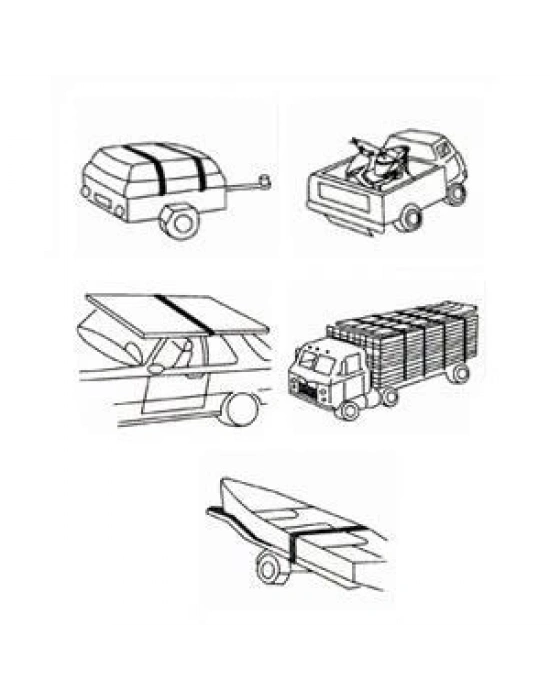 ® Jun Kaung 00106 Cırcırlı Oto Yük Bandı 700 Kg