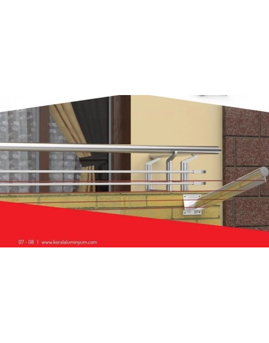 ® Koral Duvara Montaj Çamaşır Askılığı