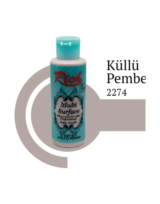 ® Rich Multi Surface 2274 Küllü Pembe Akrilik Boya 120 cc