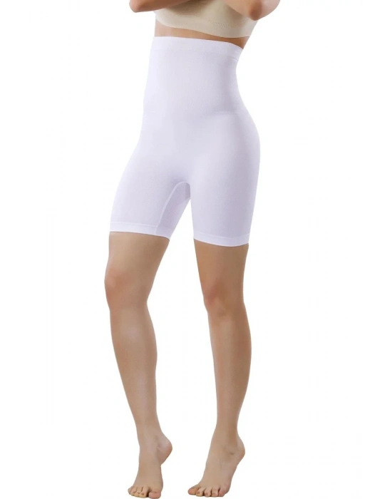 Mideli Uzun Paçalı Bayan Korse 11005 - Beyaz