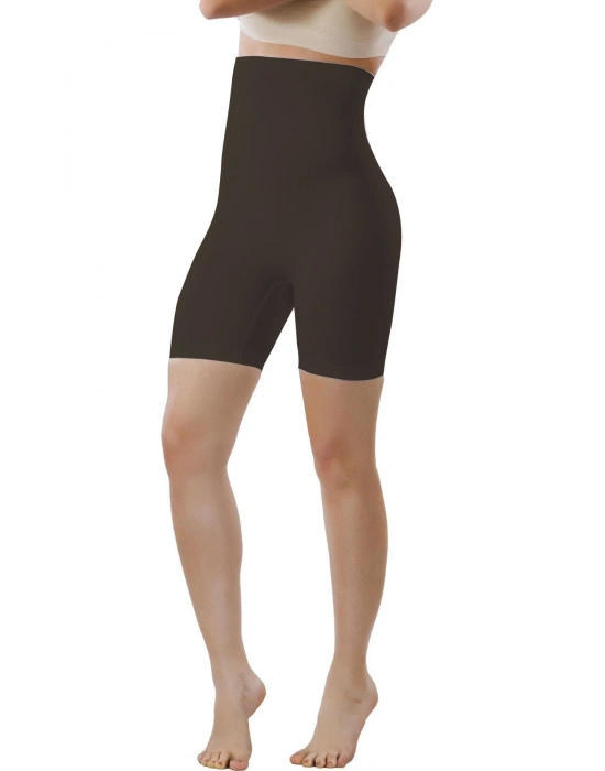 Mideli Uzun Paçalı Bayan Korse 11005 - Siyah