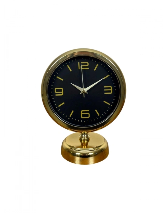 ® Midnight Gold 25 x 20 Cm Metal Masa Saati