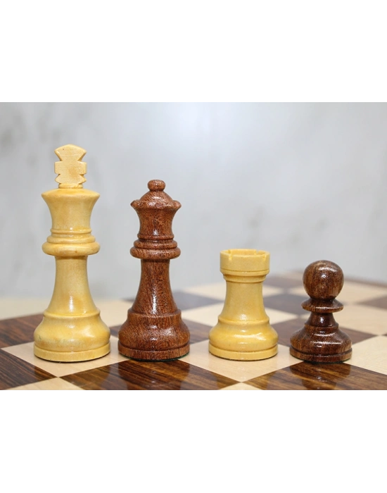 Mıknatıs Taşlı Ahşap Katlanabilir Kutulu Satranç Oyunu 40 Cm