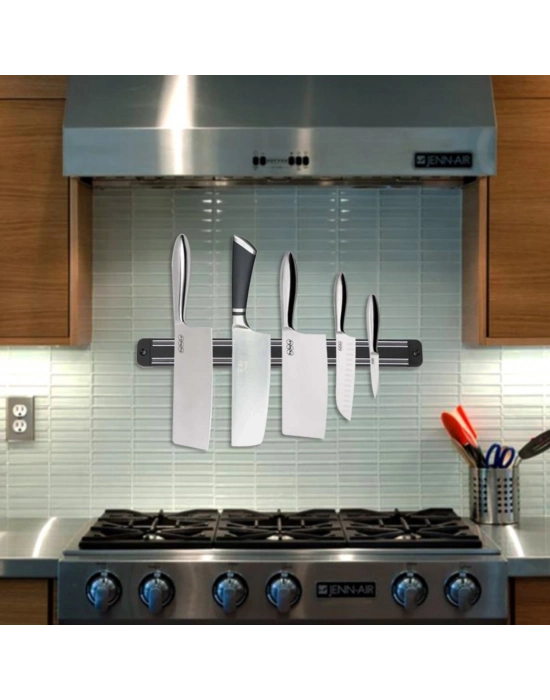 ®  Mıknatıslı Paslanmaz Duvar Bıçak Askısı Standı 33 Cm  Aparat