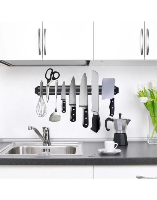 ®  Mıknatıslı Paslanmaz Duvar Bıçak Askısı Standı 33 Cm  Aparat