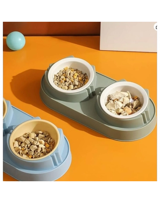 Mikopet Çift Bölmeli Mama ve Su Kabı