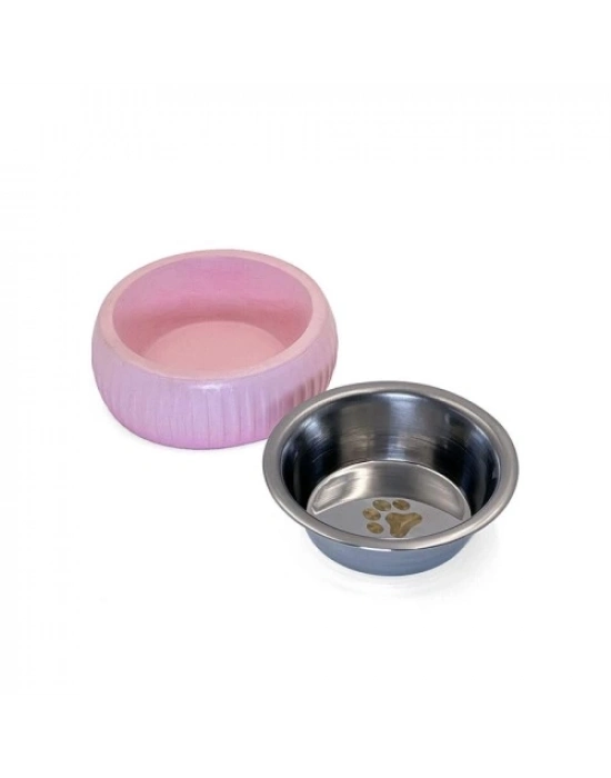 Mikopet Organik Seramik Mama Kabı Pembe