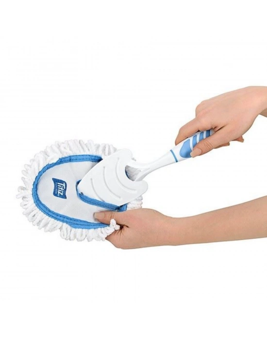 ®  Mikrofiber Duster Toz Leke Kir Alıcı Temizleyici Tutacaklı Temizlik Bezi Aparatı Malzemesi