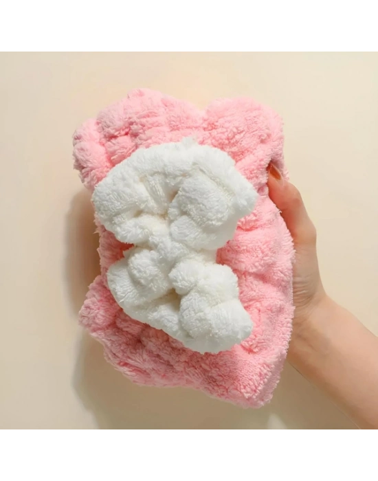 Mikrofiber Örgü Saç Kurutma Bone Havlu