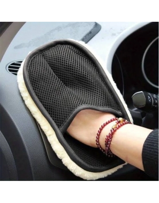 Mikrofiber Yün Araba Yıkama Eldiveni - Çizmez ve Yüksek Emici