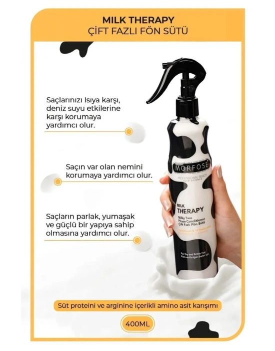 Milk Therapy Çift Fazlı Kondisyoner Fön Suyu 400 ML - mrfs