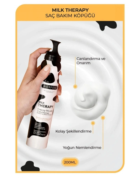 Milk Therapy Kremsi Saç Bakım Köpük 200 ML - Besleyici Koruyucu - mrfs