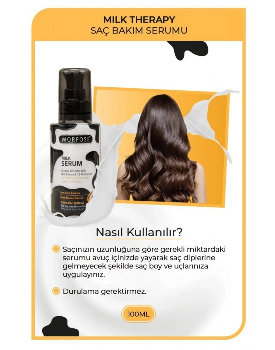 Milk Therapy Kremsi Saç Serum 100 ML - Onarıcı Bakım - mrfs